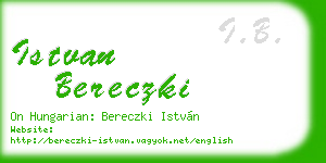 istvan bereczki business card