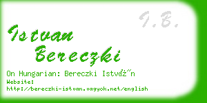 istvan bereczki business card